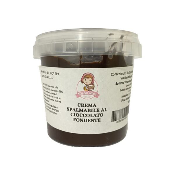 Crema spalmabile al cioccolato fondente 400g