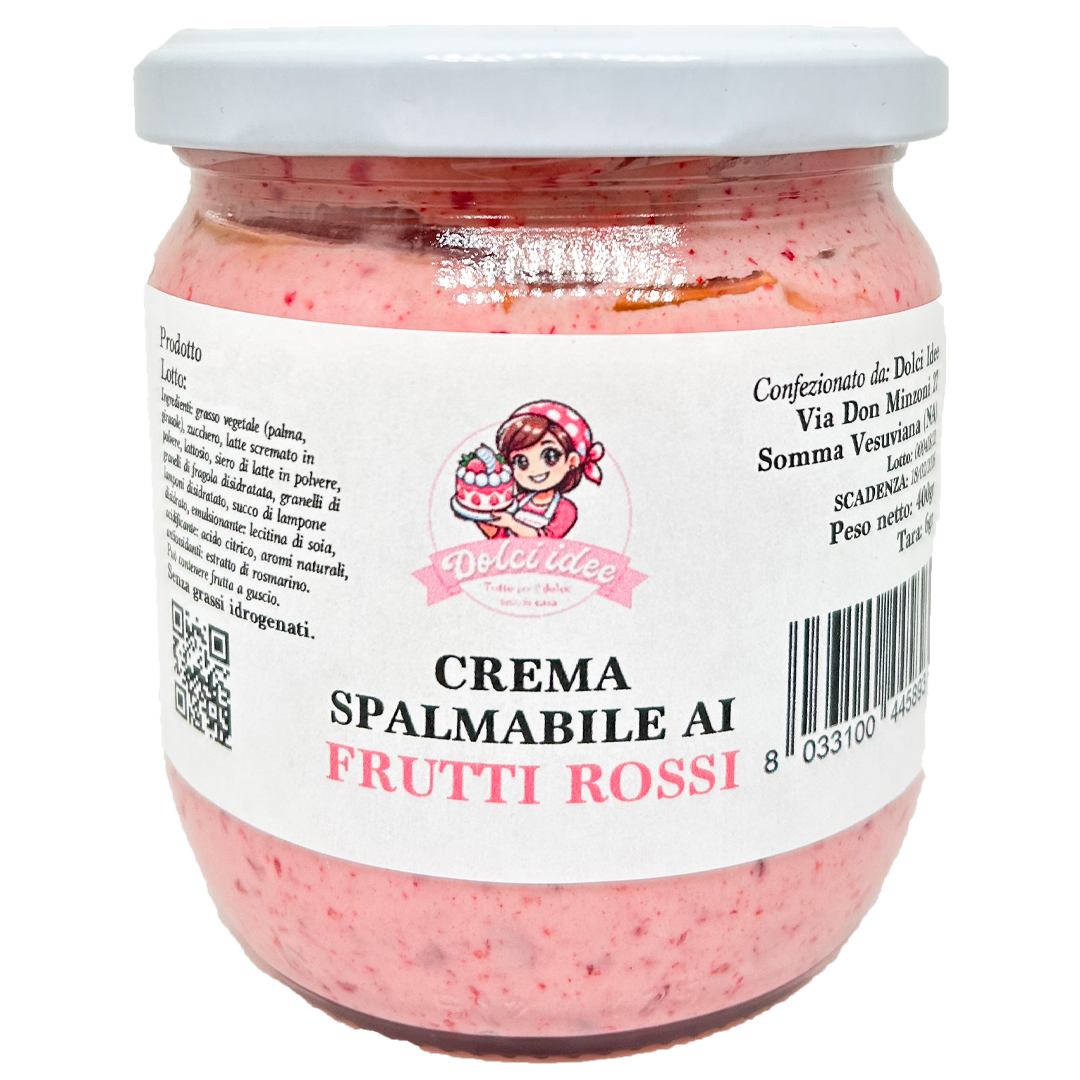Crema Spalmabile ai Frutti Rossi Crunchy 400g