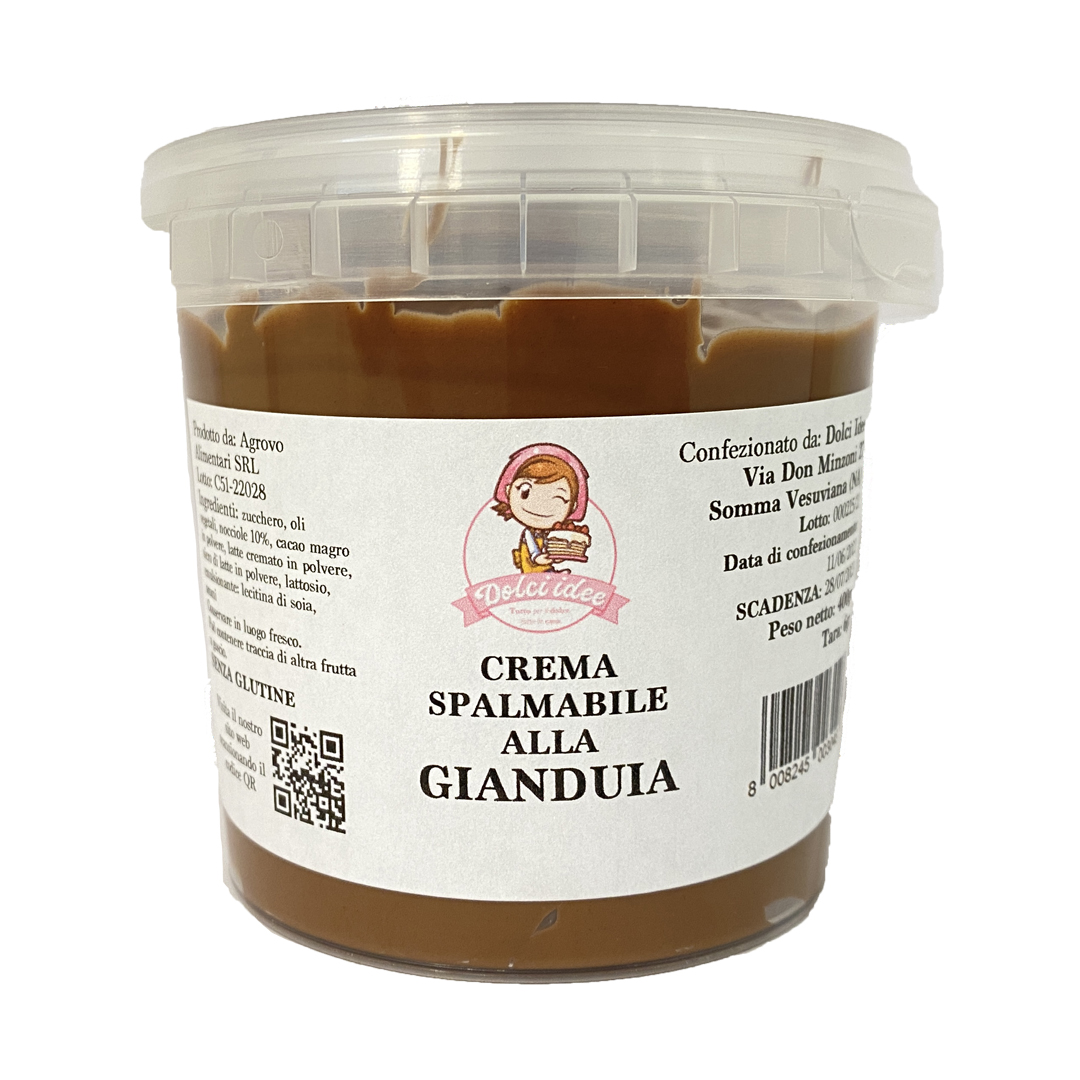 Vasetto di crema spalmabile alla gianduia