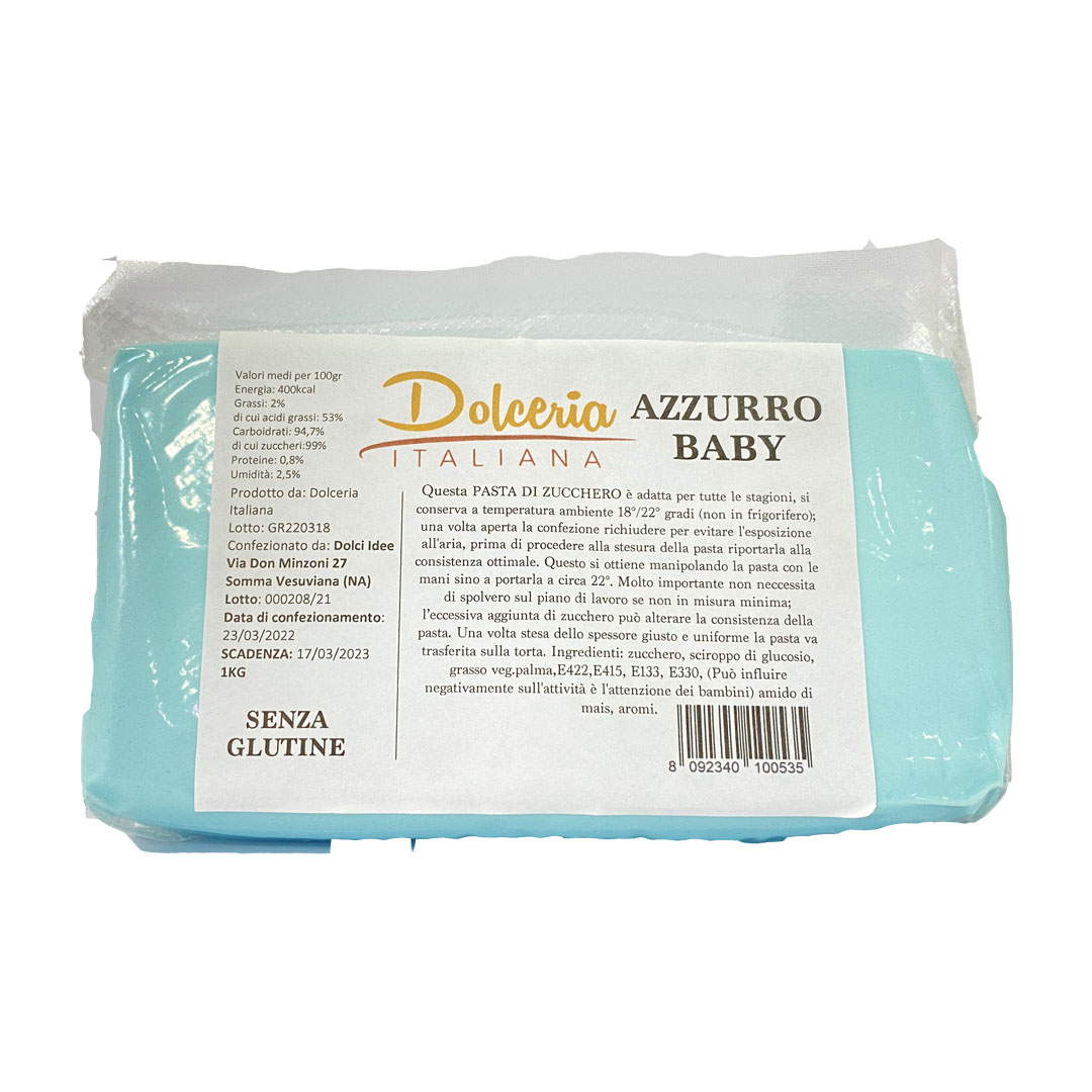 Pasta di zucchero azzurro baby